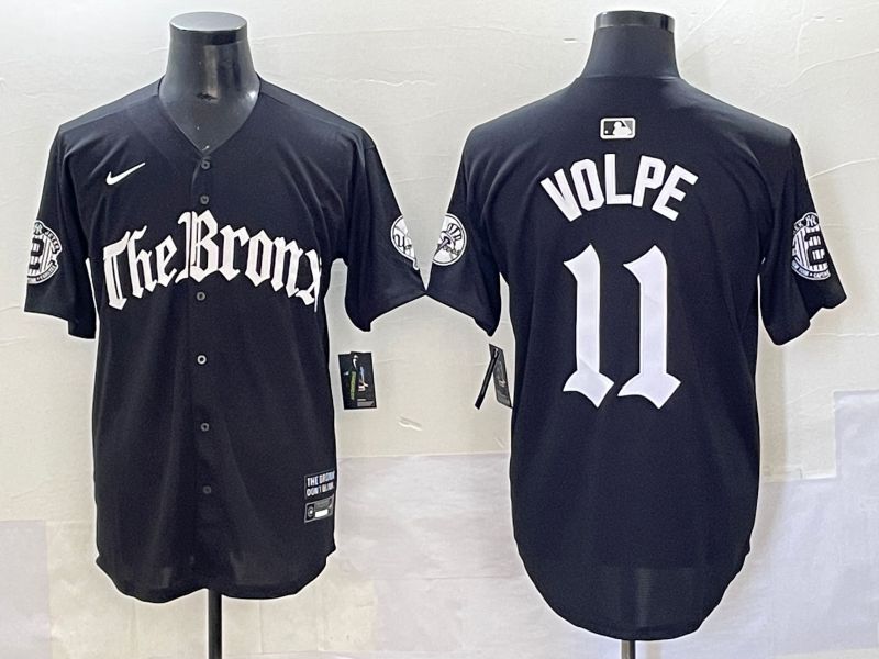 Men 2025 New York Yankees #11 Volpe Black Five generations Joint Name Nike MLB Jersey style 1->new york yankees->MLB Jersey